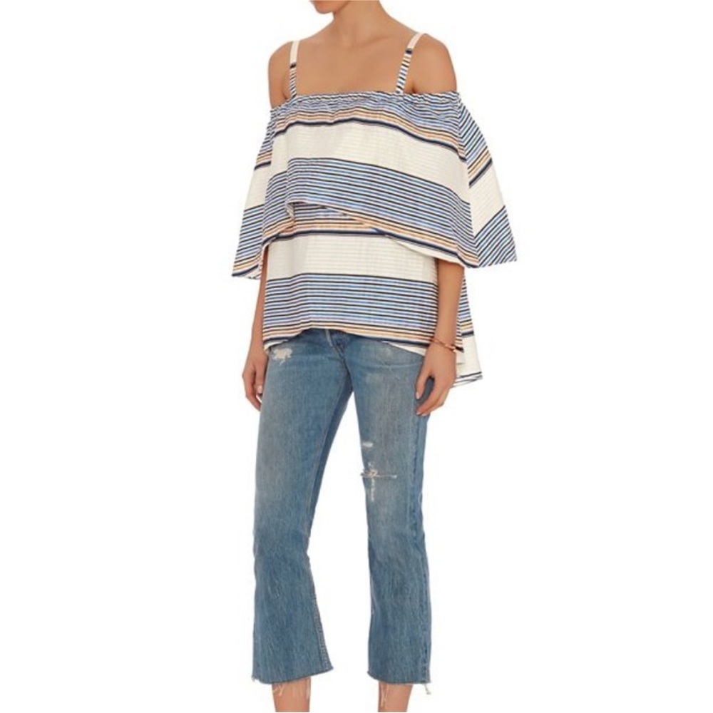 Tanya Taylor Lone Top in Sunset Stripe